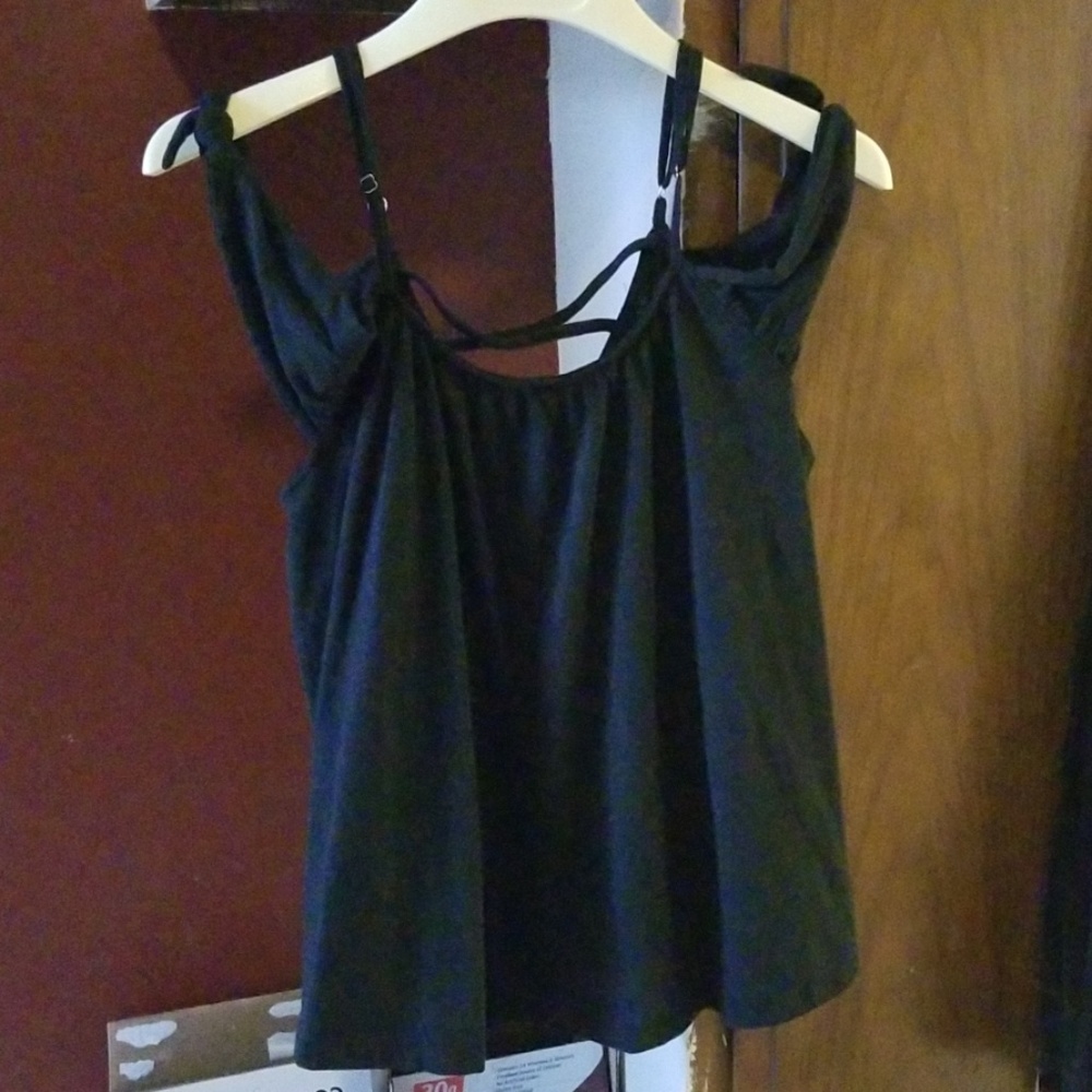 Black off shoulder shirt